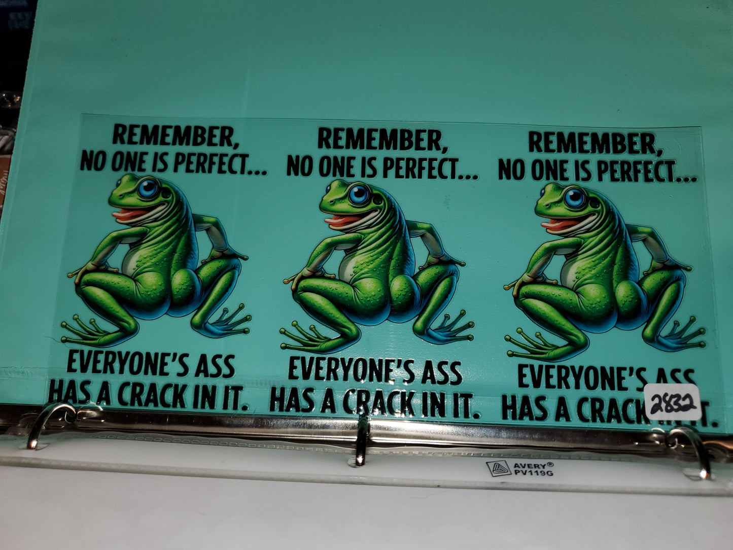 Remember N one is perfect 2832