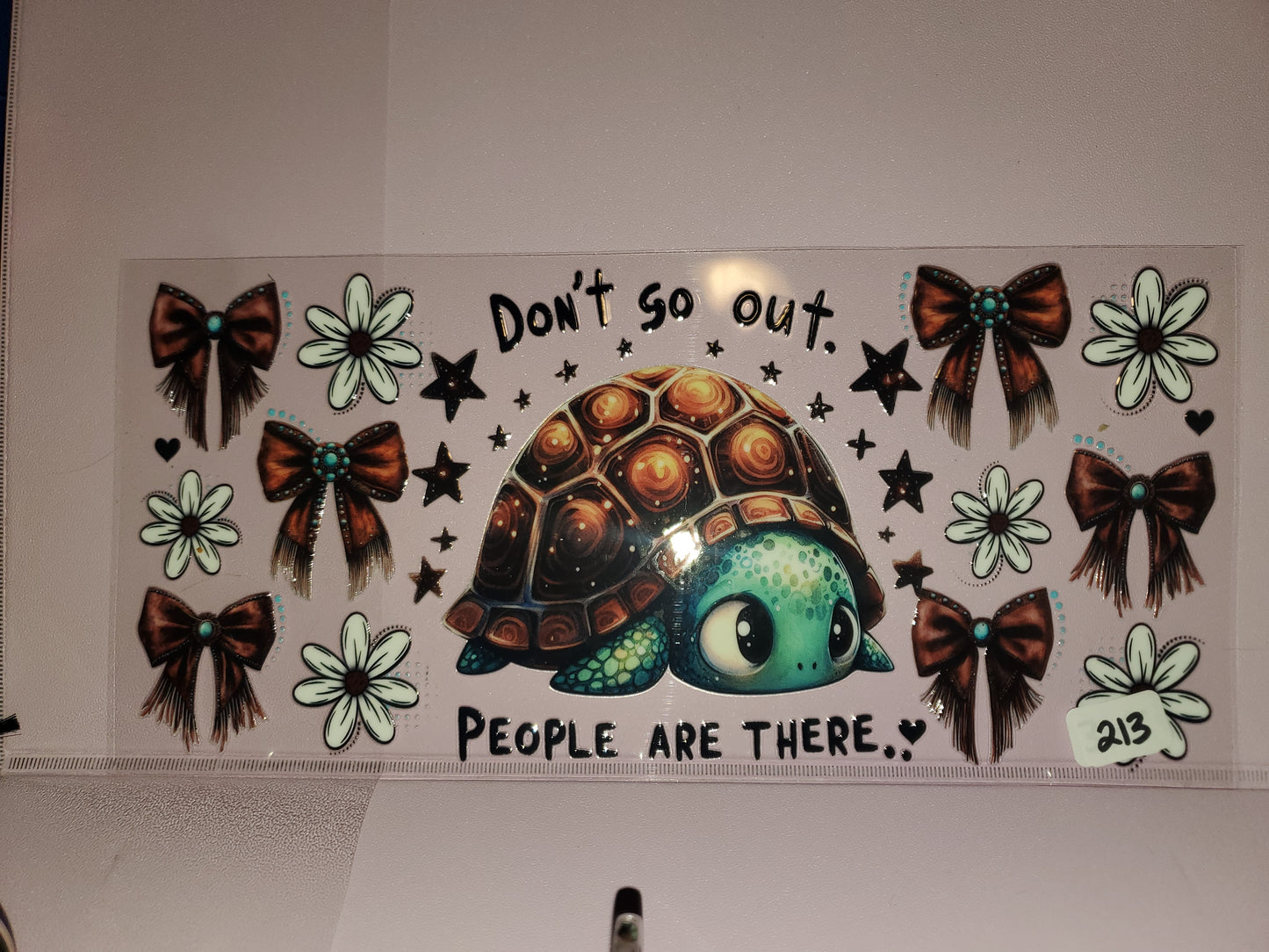 Don't go out people are here turtle 213