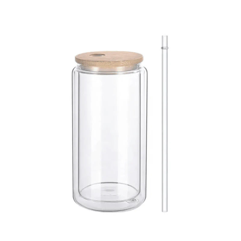 16oz. Custom Glass Snow Globe Cup