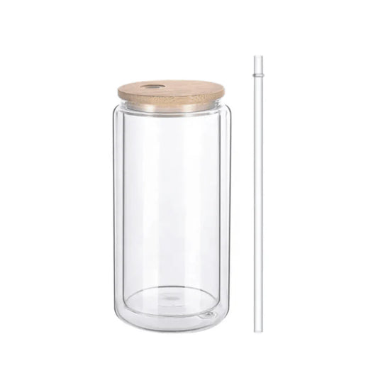 16oz. Custom Glass Snow Globe Cup