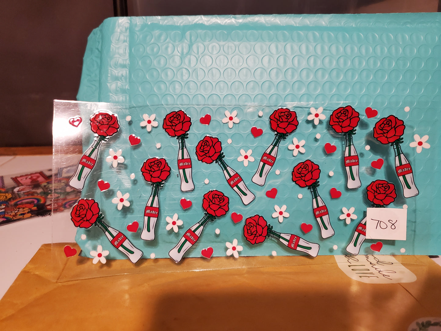 Bottle Drink and Roses 708