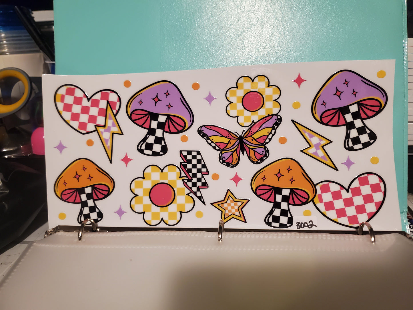 Checkered and Mushrooms 40oz 3002