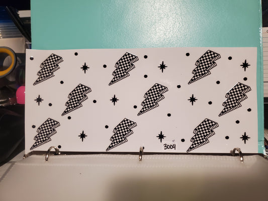 Checkered Lighting Bolt 40oz 3004