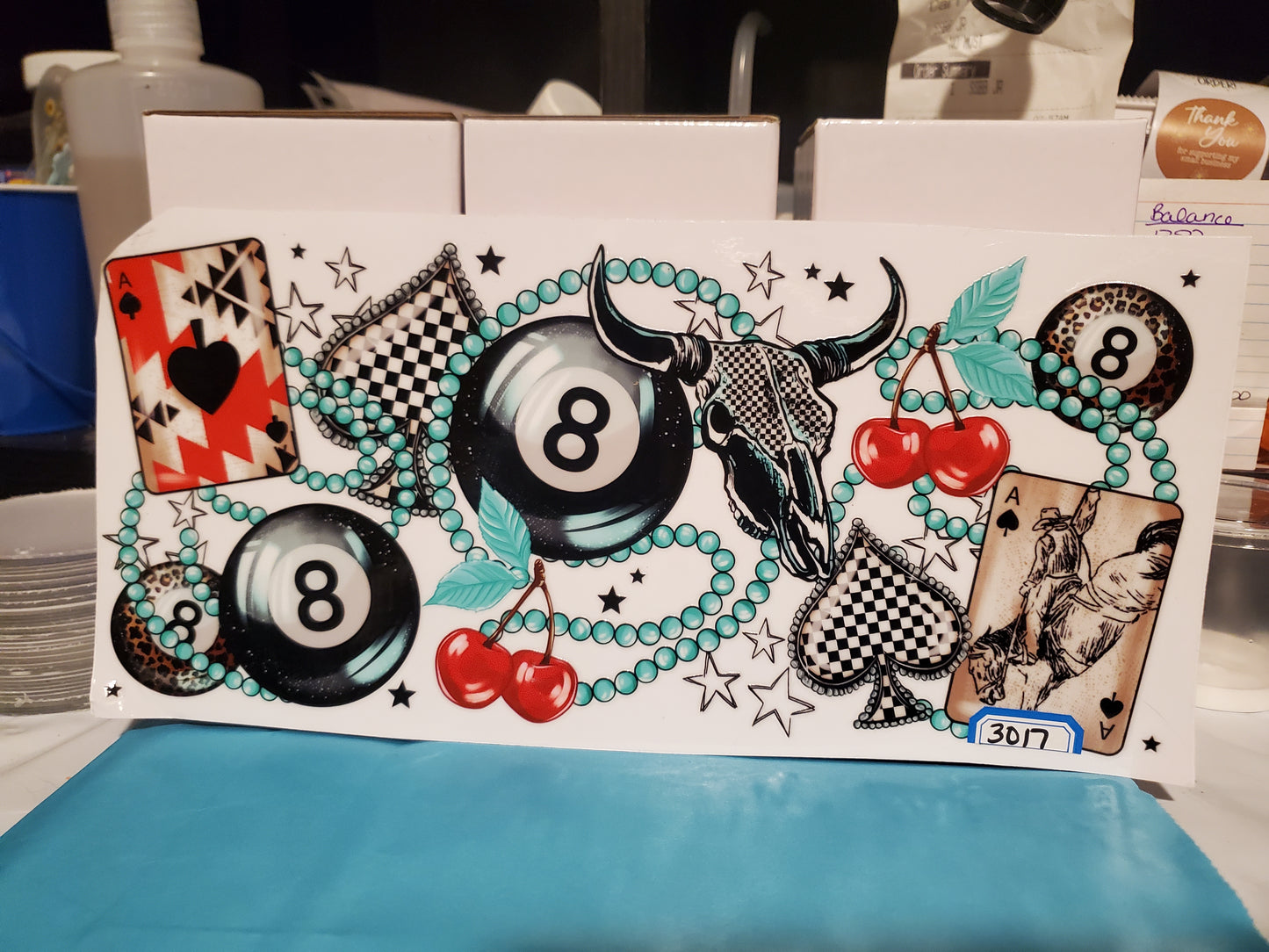 Skul & 8 Ball 40oz. 3017