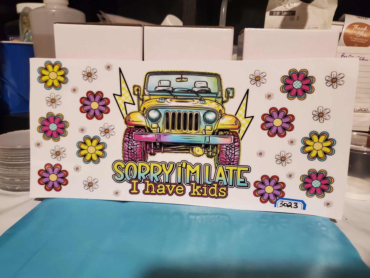 Jeep- Sorry I'm late i have kids 40oz. 3023